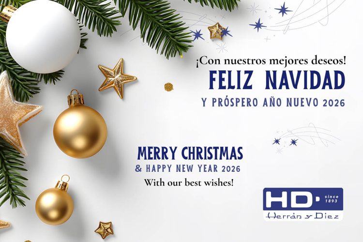 Tarjeta Feliz navidad mensaje Elegante Blanco Dorado (1800 x 120